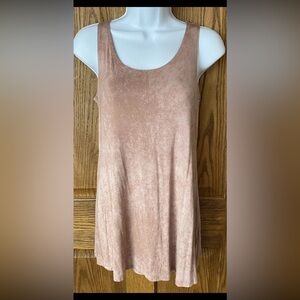 LOGO By Lori Goldstein Tunic Top Tank Top Women’s XS Speckled Subdued Peach